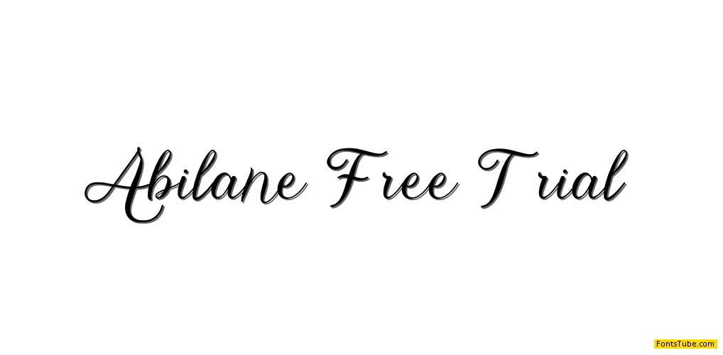 Abilane Free Trial Font