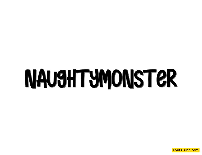 Naughty Monster Font