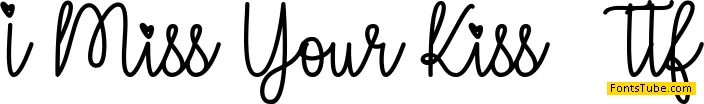I Miss Your Kiss Font