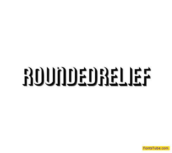 Rounded Relief Font