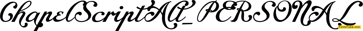 Chapel Script PERSONAL USE Font Family