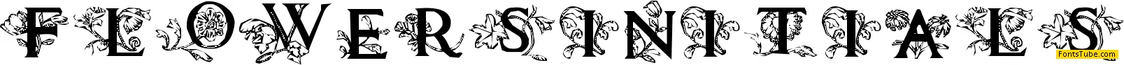 Flowers Initials Font