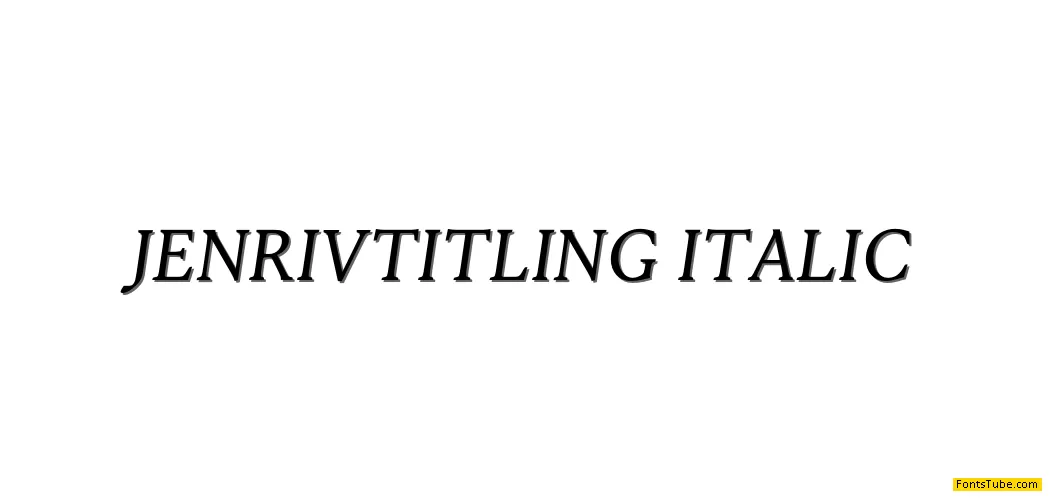 Jenriv Titling Font Family