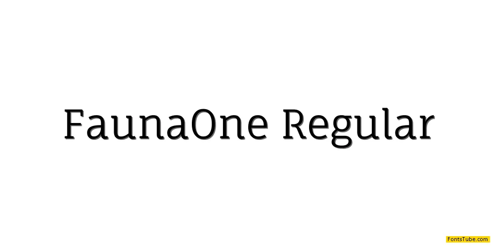 Fauna One Font