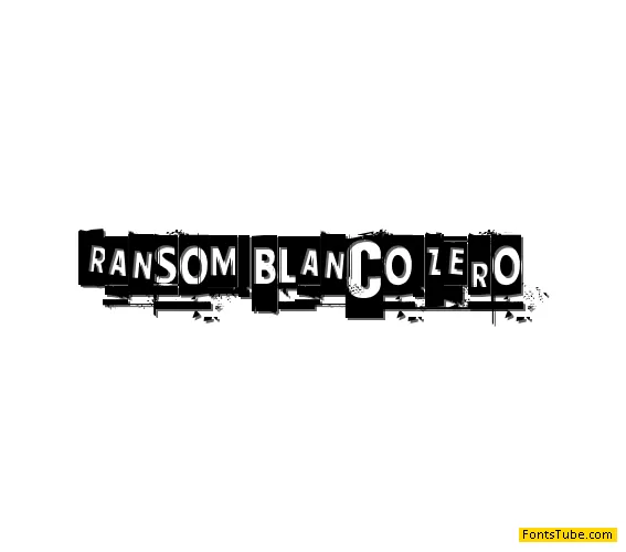 Ransom Blanco Zero Font