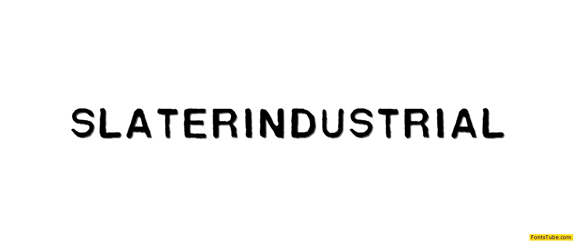 Slater Industrial Font