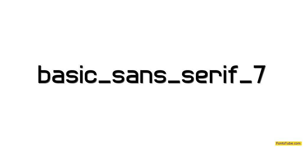 Basic Sans Serif 7 Font