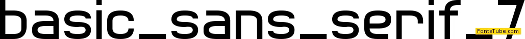 Basic Sans Serif 7 Font