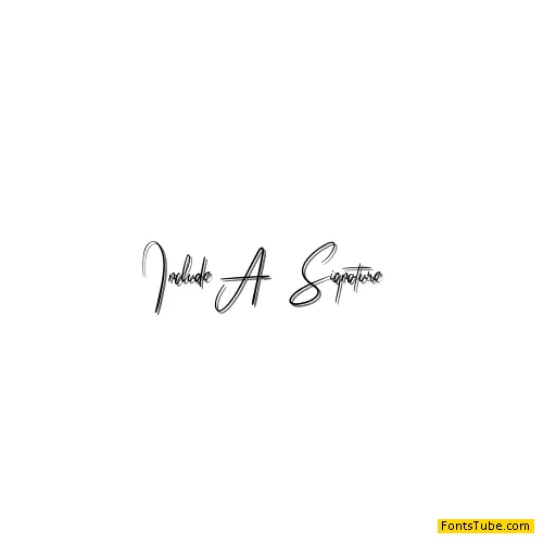 Include A Signature Font