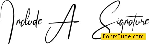 Include A Signature Font