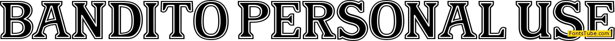 Bandito Personal Use Font