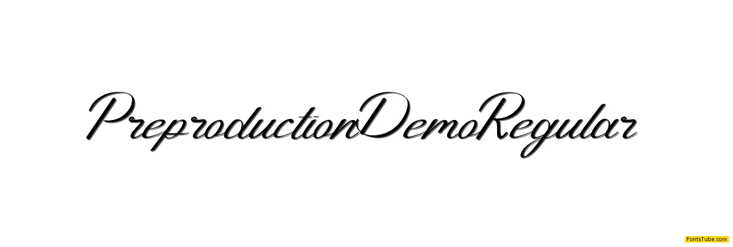Preproduction Demo Font