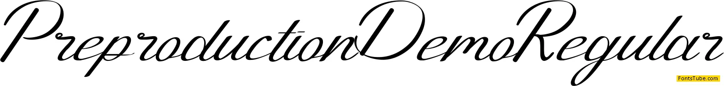 Preproduction Demo Font
