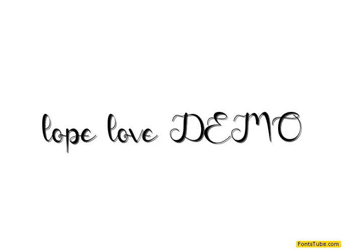 lope love - Personal Use Font