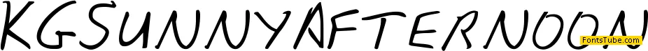 KG Sunny Afternoon Font