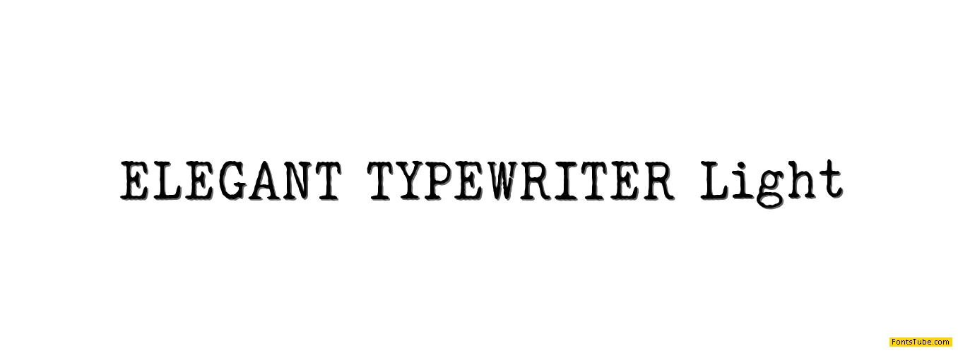 ELEGANT TYPEWRITER Font Family