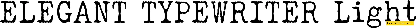 ELEGANT TYPEWRITER Font Family