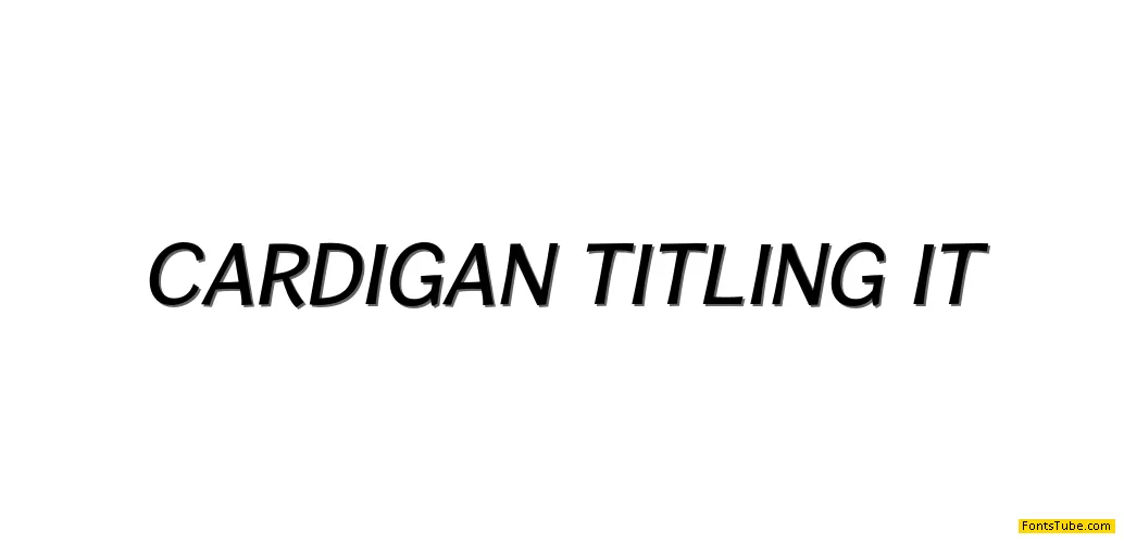Cardigan Titling Font Family