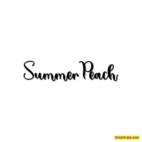 Summer Peach - Personal Use Font