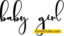 baby girl personal use Font