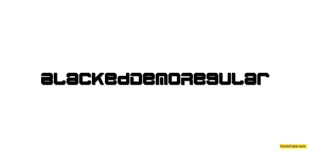 Blacked Demo Font