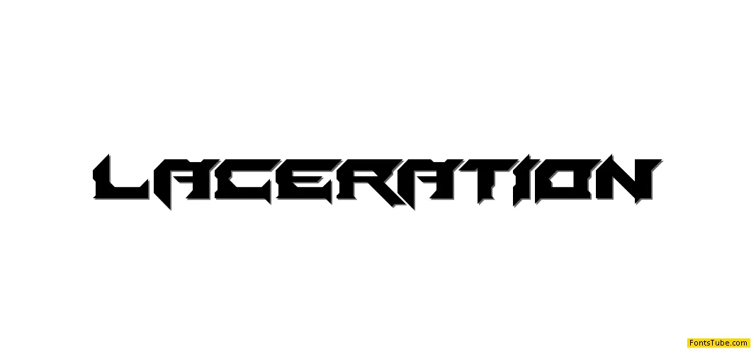 Laceration Font