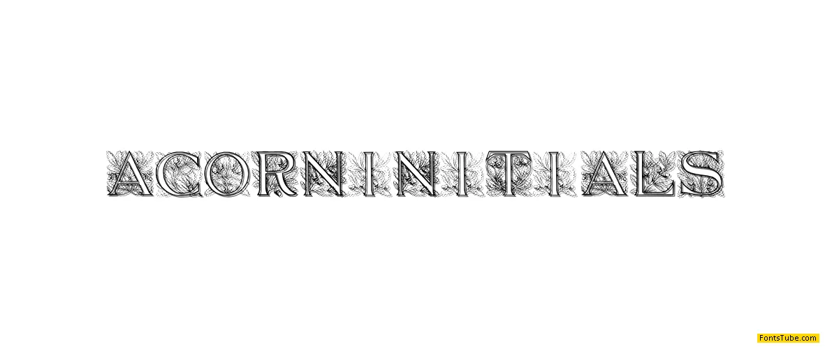 Acorn Initials Font