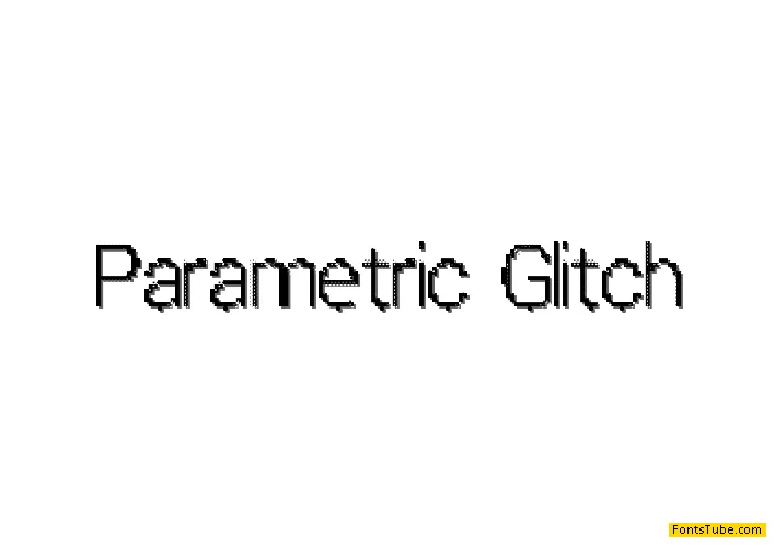 Parametric Glitch Font Family