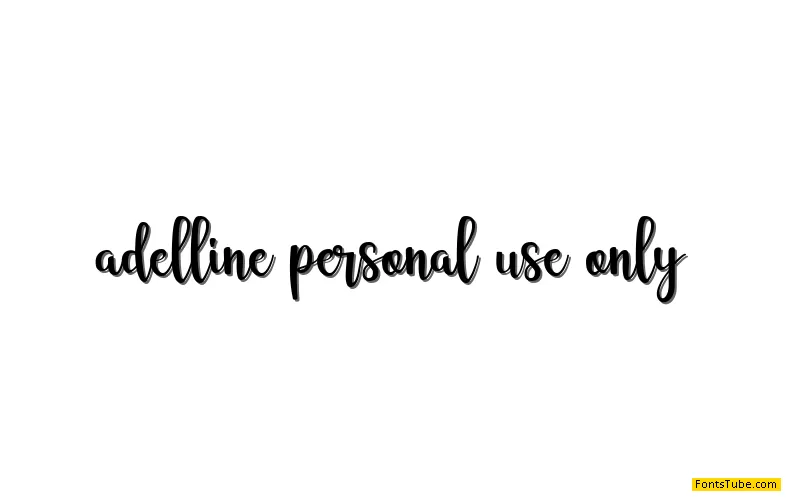 adelline personal use only Font