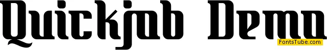 Quickjob Demo Font