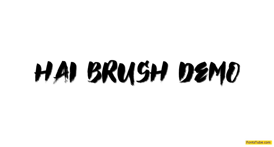 Hai Brush Demo Font