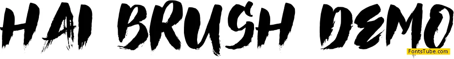 Hai Brush Demo Font