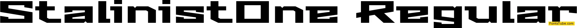 Stalinist One Font