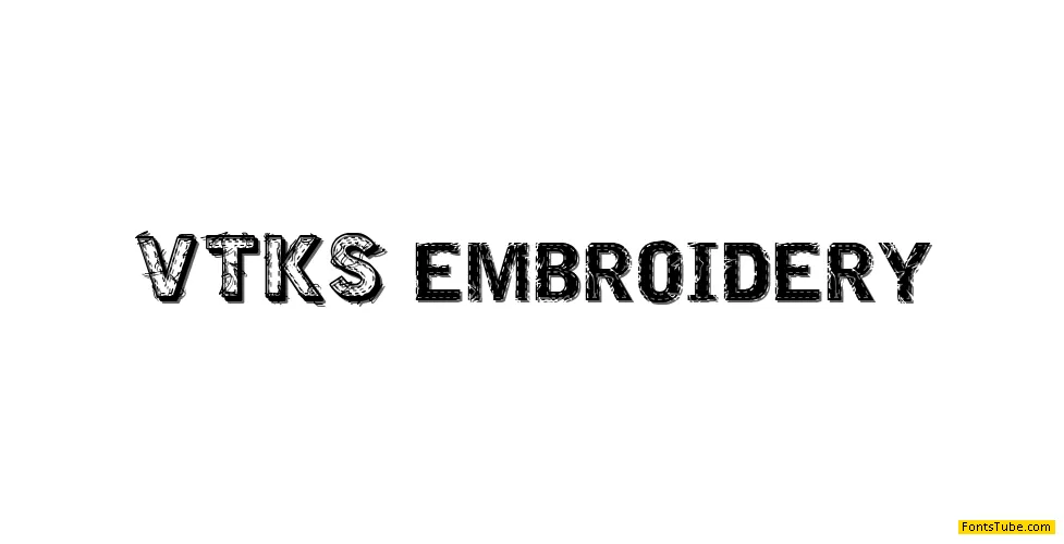 VTKS EMBROIDERY Font