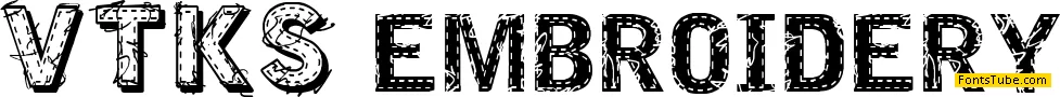 VTKS EMBROIDERY Font