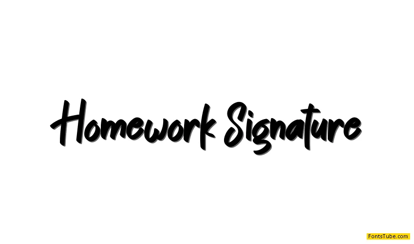 Homework Signature