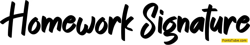 Homework Signature