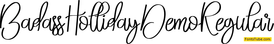 Badass Holliday Demo Font Family