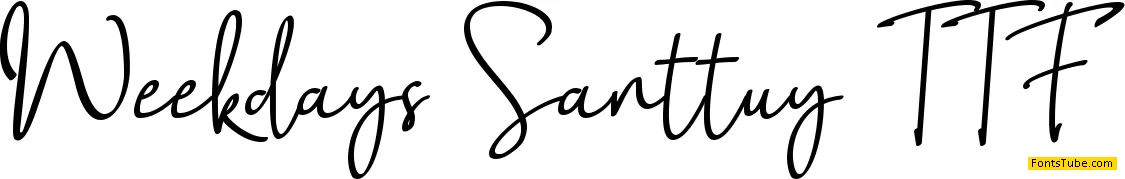 Weekdays Santtuy Font
