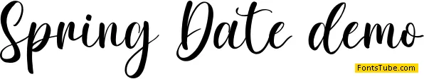 Spring Date Font
