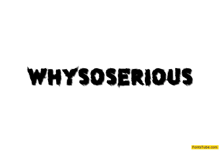 why so serious Font