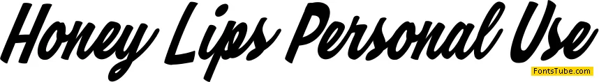 Honey Lips Personal Use Font
