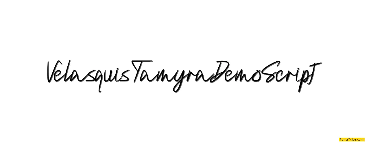 Velasquis TamyraDemo Font Family