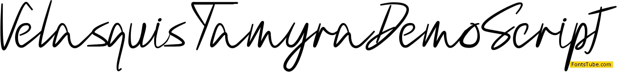 Velasquis TamyraDemo Font Family