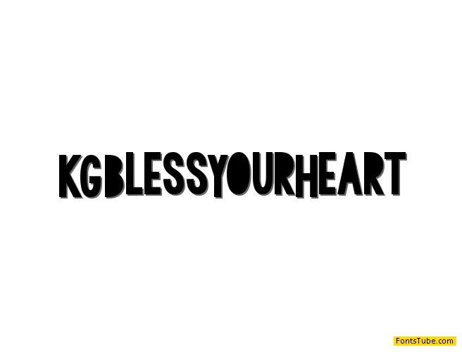 KG BLESS YOUR HEART Font