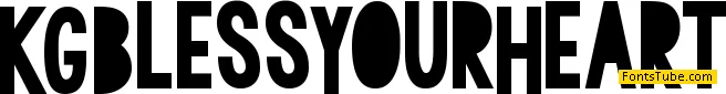 KG BLESS YOUR HEART Font