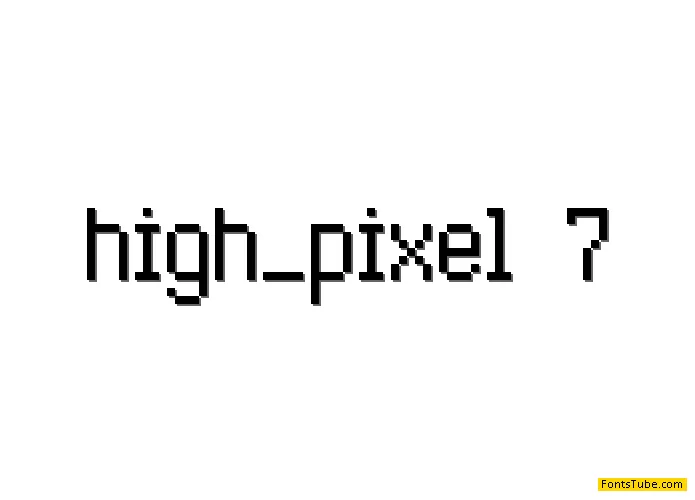 High Pixel-7 Font