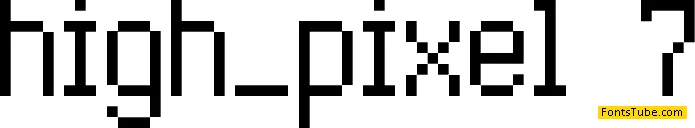 High Pixel-7 Font