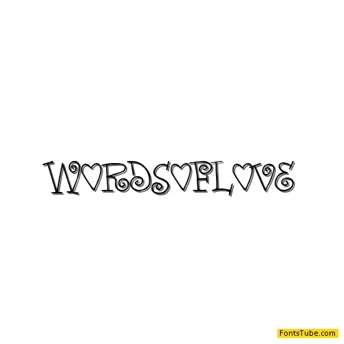 Words of love Font