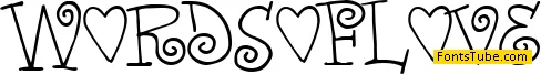 Words of love Font